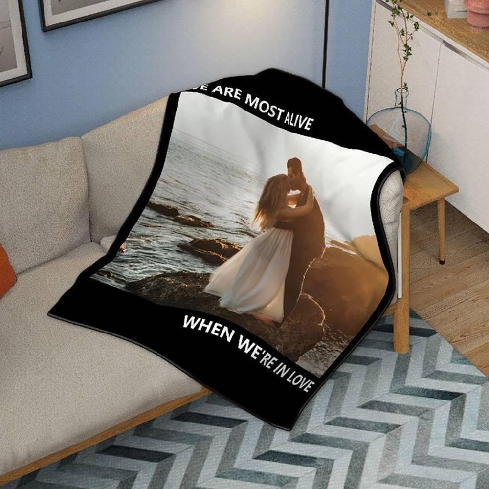 Photo Fleece Blanket with Engraving
