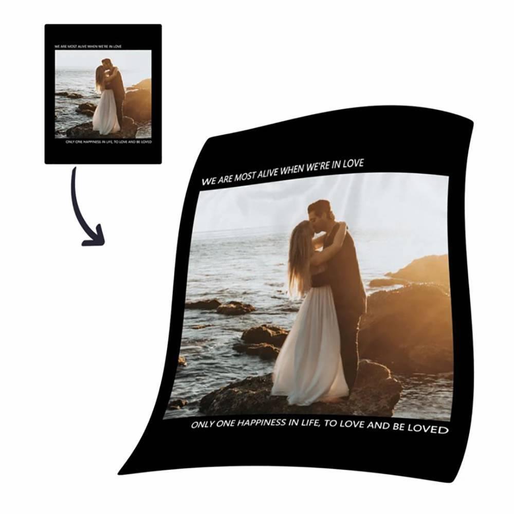 Photo Fleece Blanket with Engraving