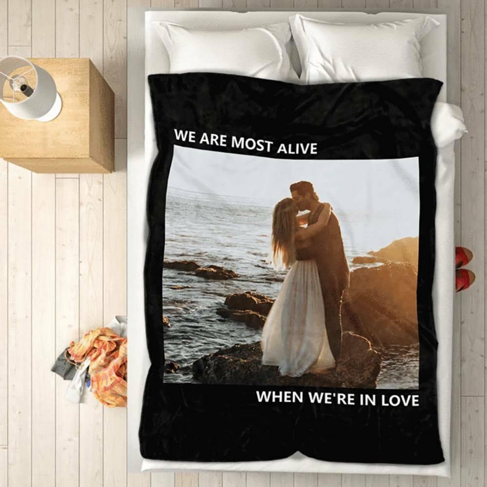 Photo Fleece Blanket with Engraving