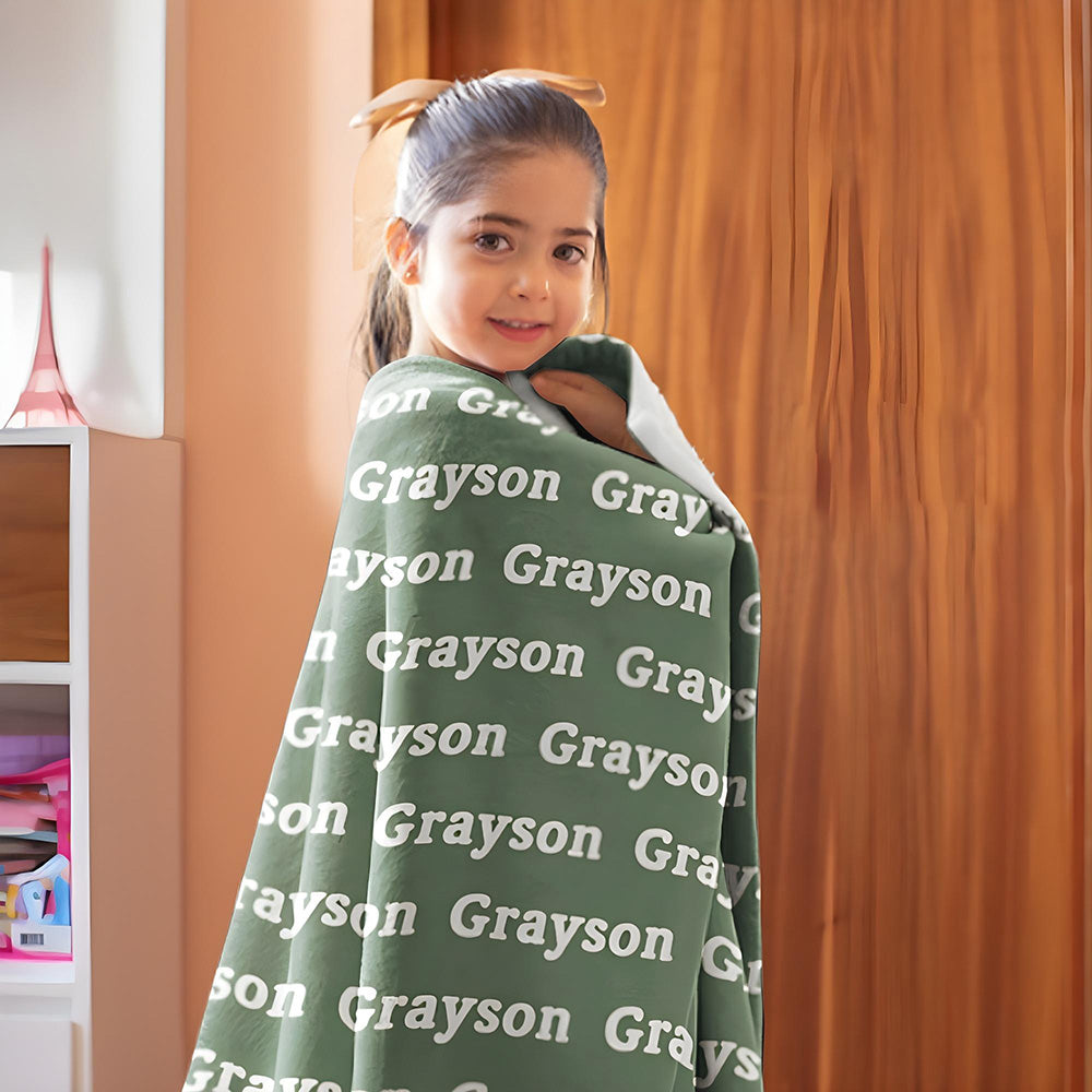 High Quality Personalized Super Soft Name Family Blanket