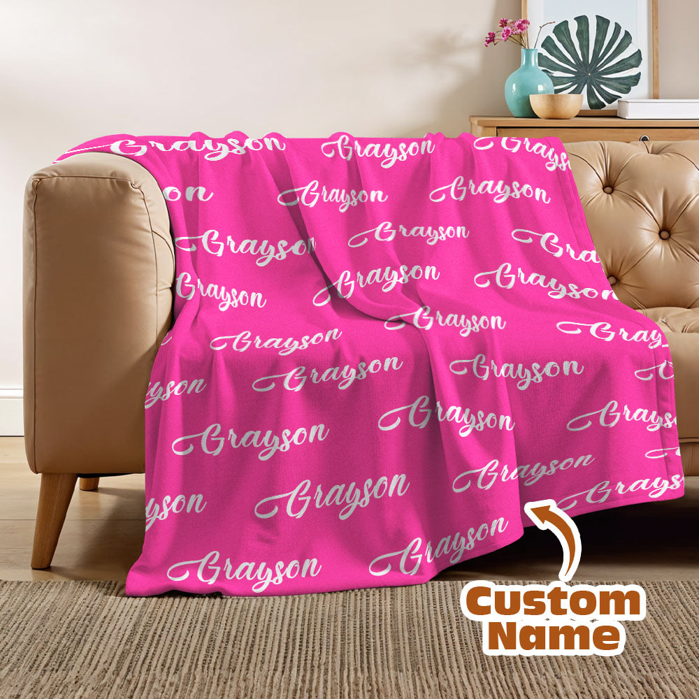 High Quality Personalized Super Soft Name Family Blanket
