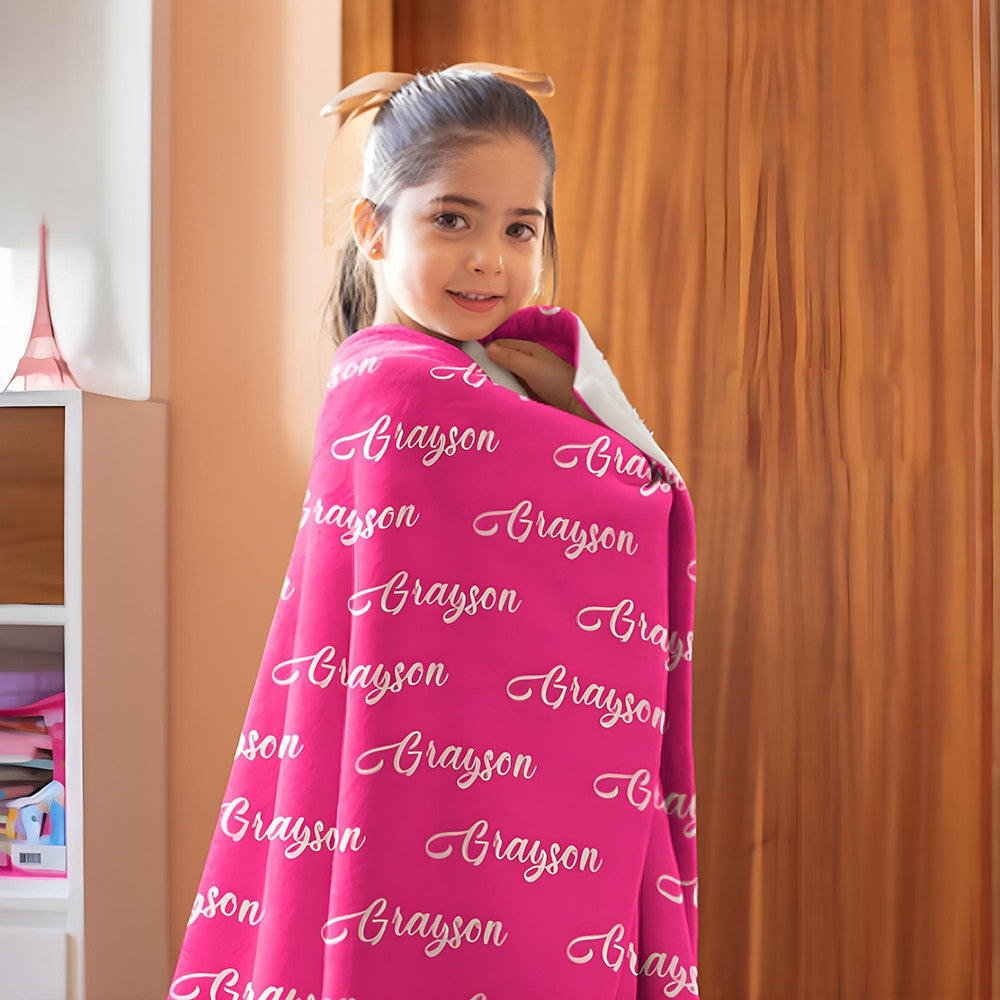 High Quality Personalized Super Soft Name Family Blanket