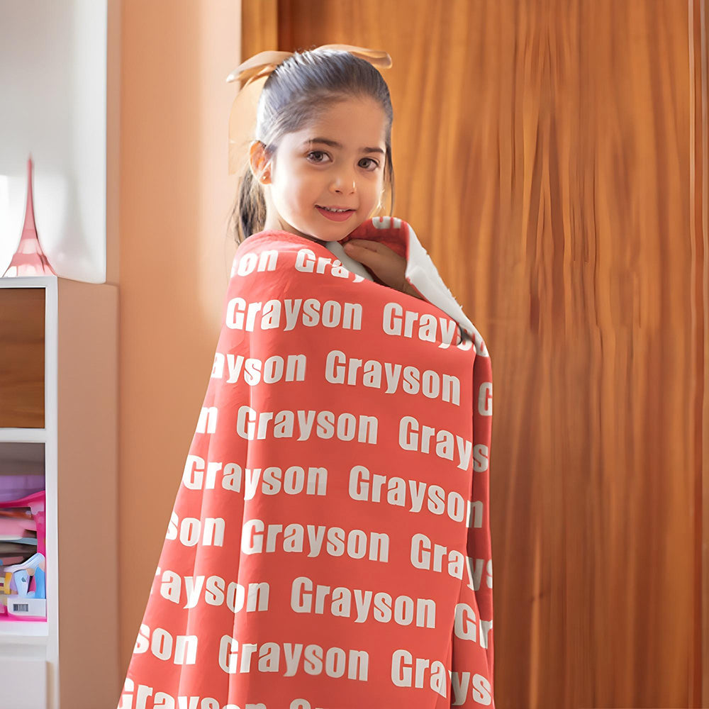 High Quality Personalized Super Soft Name Family Blanket