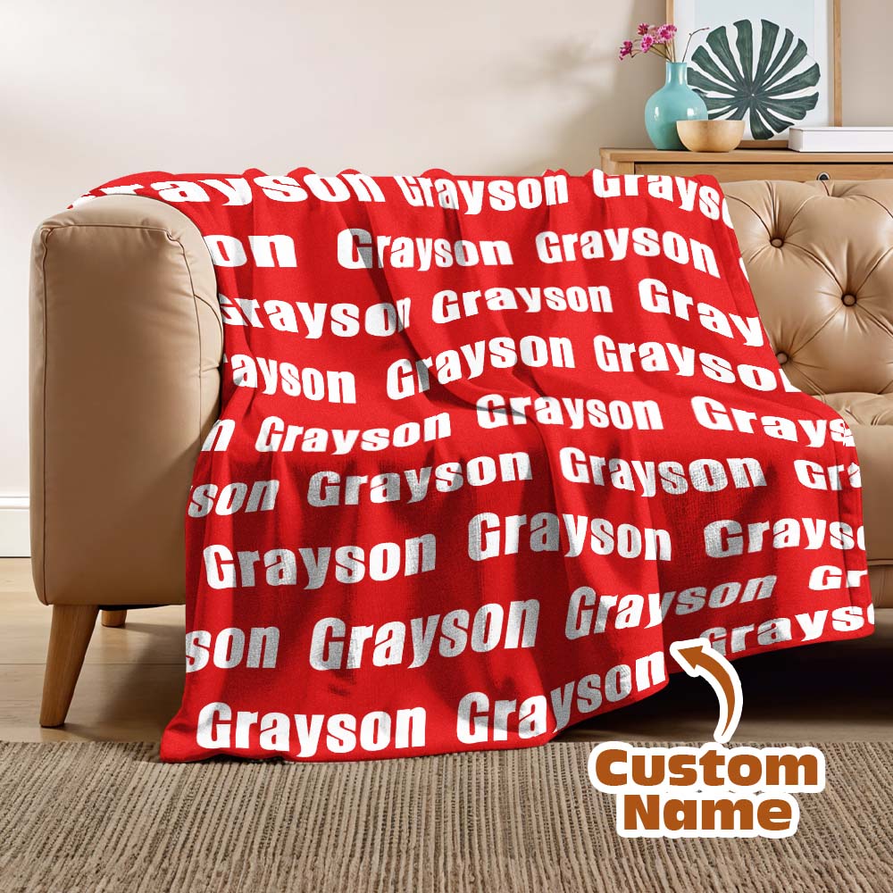 High Quality Personalized Super Soft Name Family Blanket