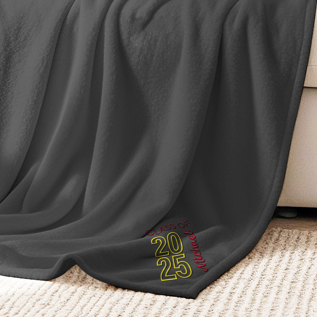Graduating Class Of Embroidered Fleece Blanket Best Graduation Gifts for Kids
