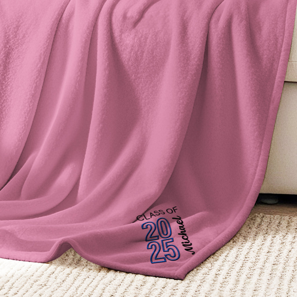 Graduating Class Of Embroidered Fleece Blanket Best Graduation Gifts for Kids