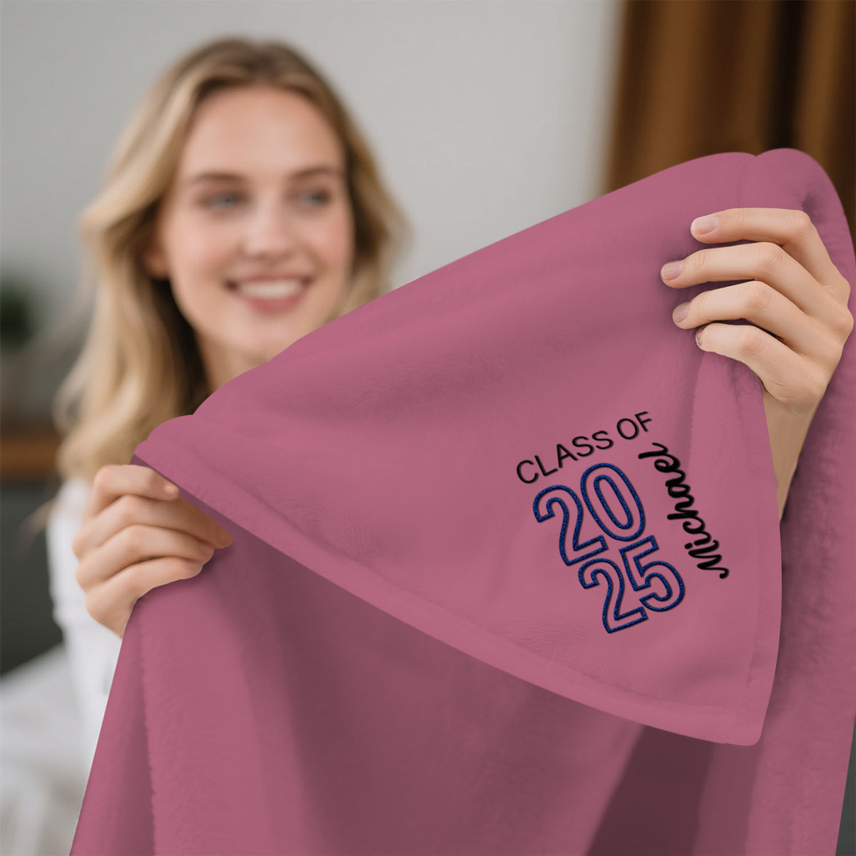 Graduating Class Of Embroidered Fleece Blanket Best Graduation Gifts for Kids