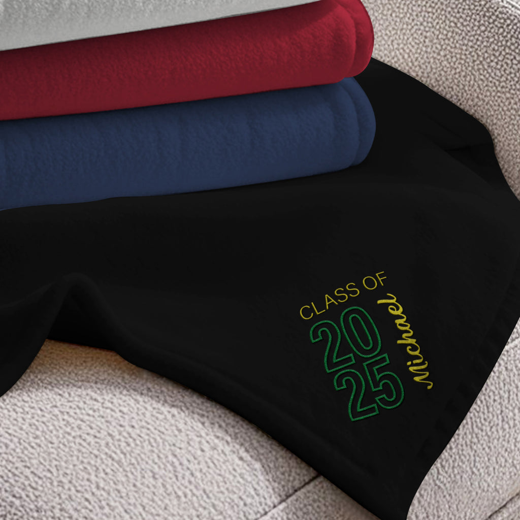 Graduating Class Of Embroidered Fleece Blanket Best Graduation Gifts for Kids