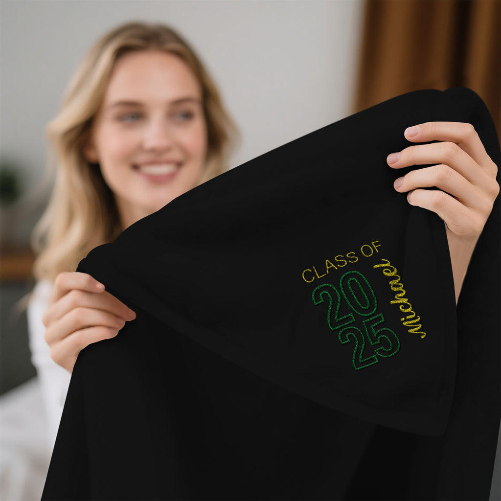 Graduating Class Of Embroidered Fleece Blanket Best Graduation Gifts for Kids
