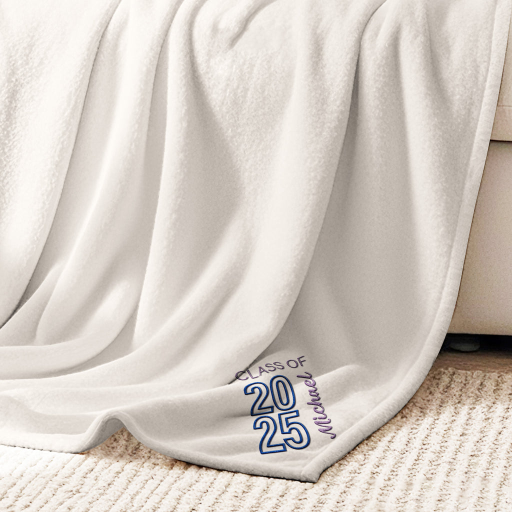 Graduating Class Of Embroidered Fleece Blanket Best Graduation Gifts for Kids