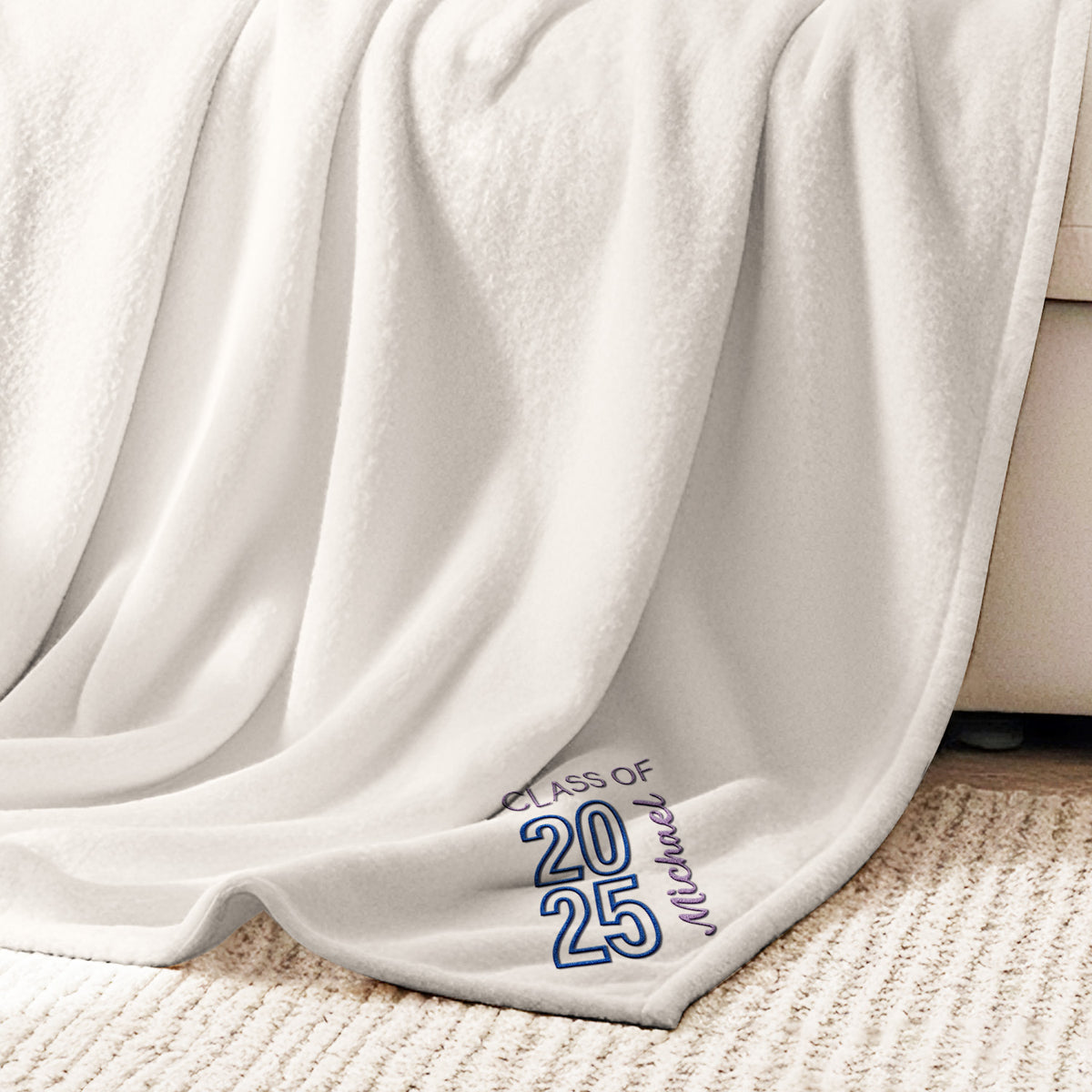 Graduating Class Of Embroidered Fleece Blanket Best Graduation Gifts for Kids