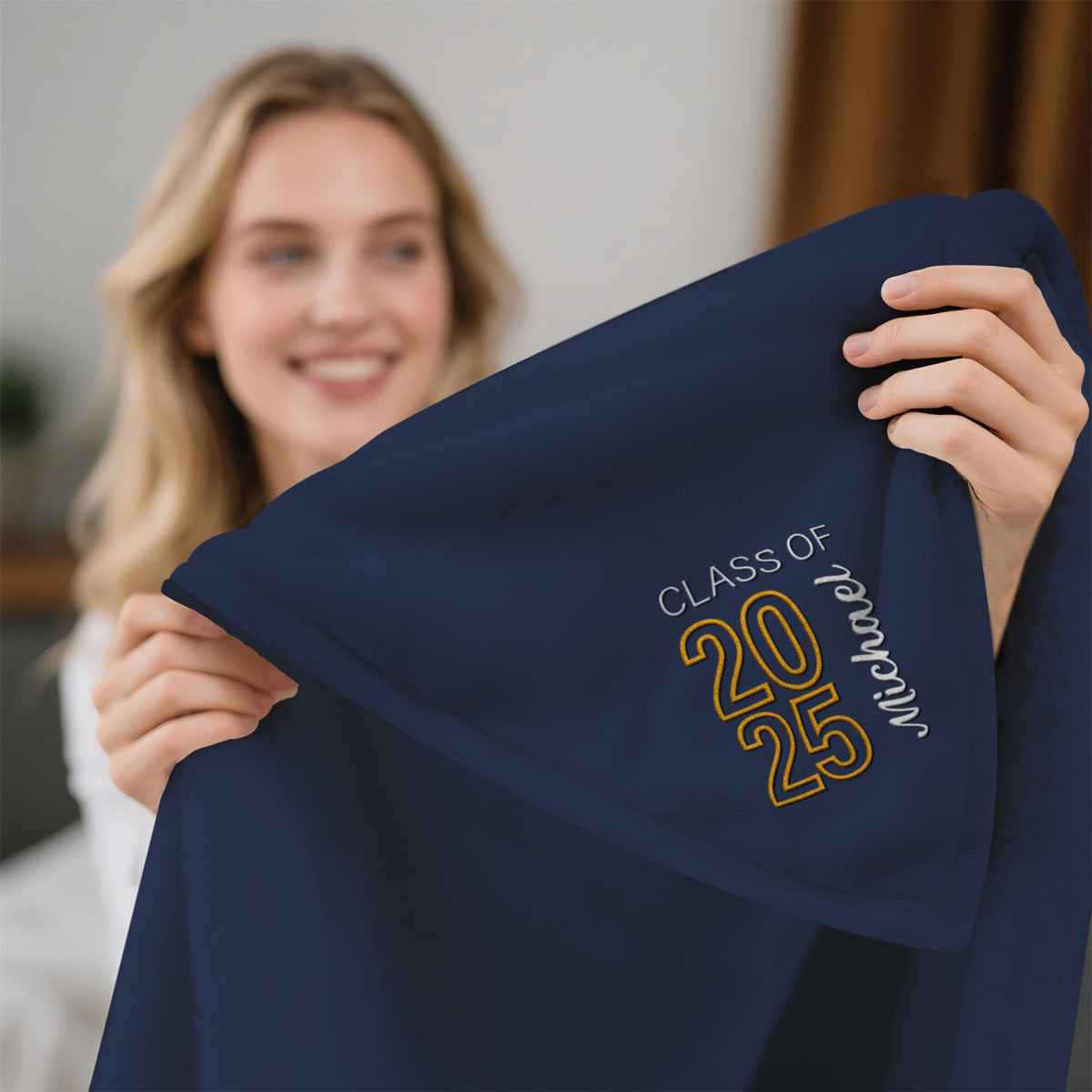 Graduating Class Of Embroidered Fleece Blanket Best Graduation Gifts for Kids