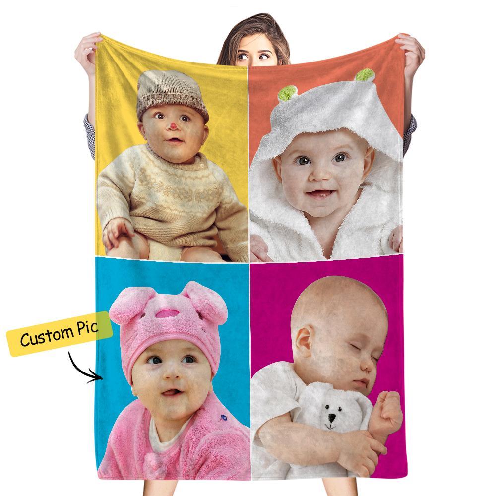 Custom Photo Blanket Custom Collage Blankets With Picture Family Memorial Picture Blanket