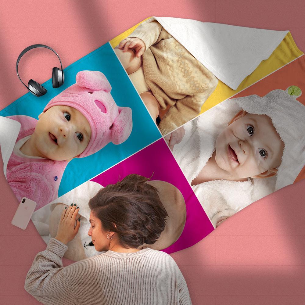 Custom Photo Blanket Custom Collage Blankets With Picture Family Memorial Picture Blanket