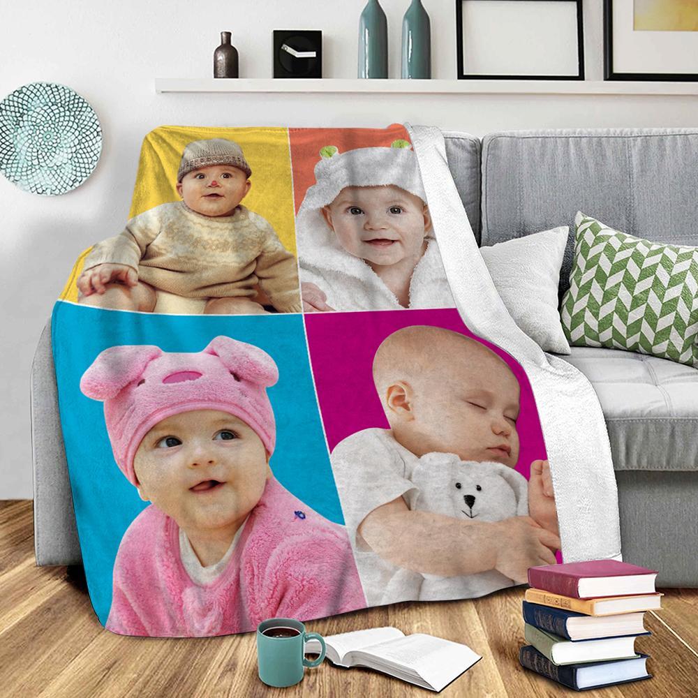 Custom Photo Blanket Custom Collage Blankets With Picture Family Memorial Picture Blanket