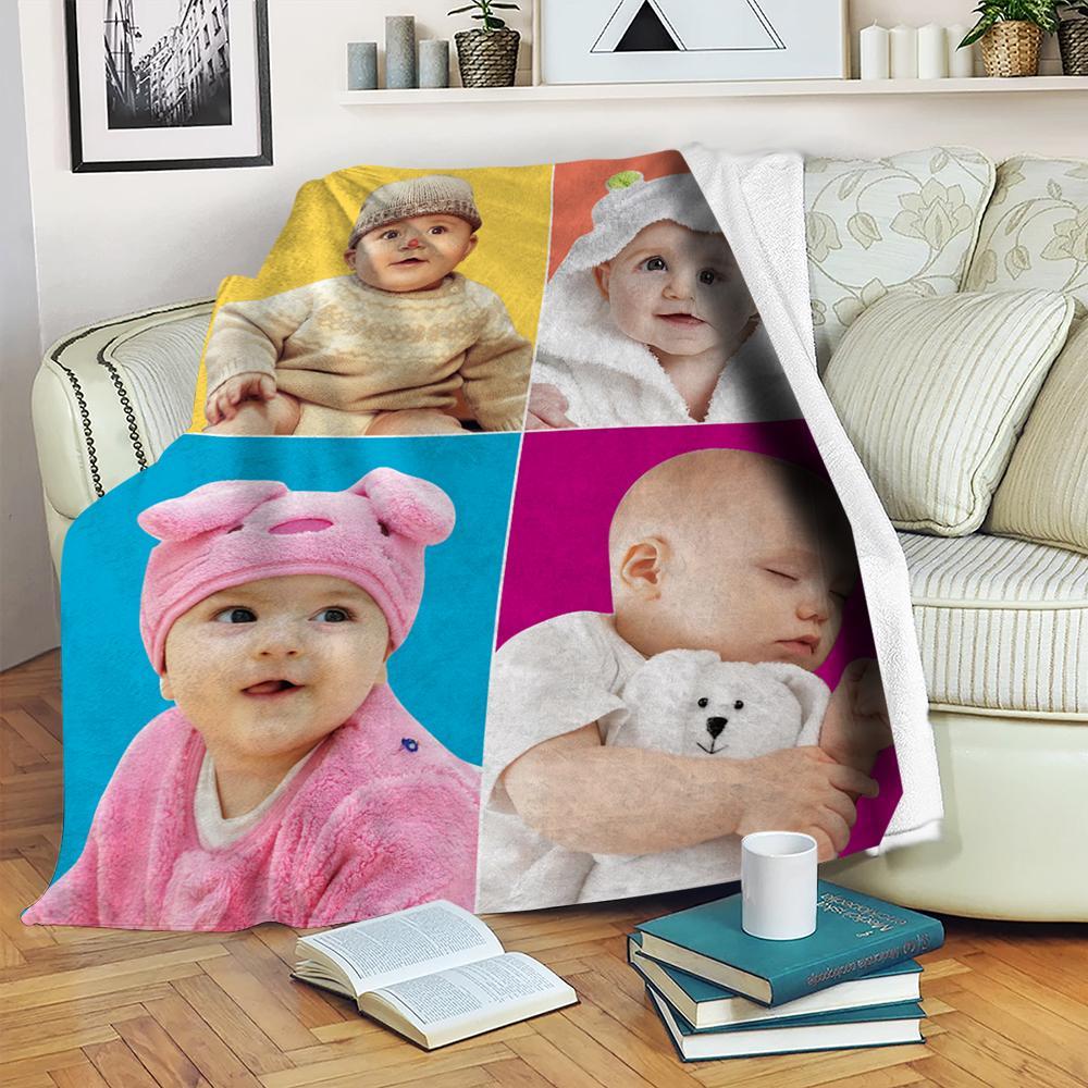 Custom Photo Blanket Custom Collage Blankets With Picture Family Memorial Picture Blanket