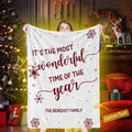 Custom Christmas Quotes Blanket the Most Wonderful Time
