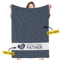 Reasons He Loves Being Grandpa Personalized Blanket Father's Day Gift