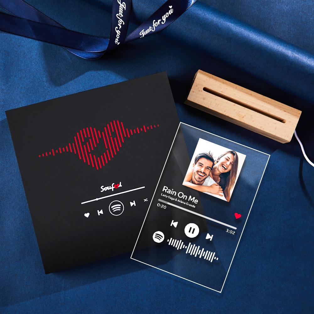 Scannable Custom Spotify Plaques Acrylic Music Plaque Mother's Day Gift 4.7in*6.3in (12*16cm)