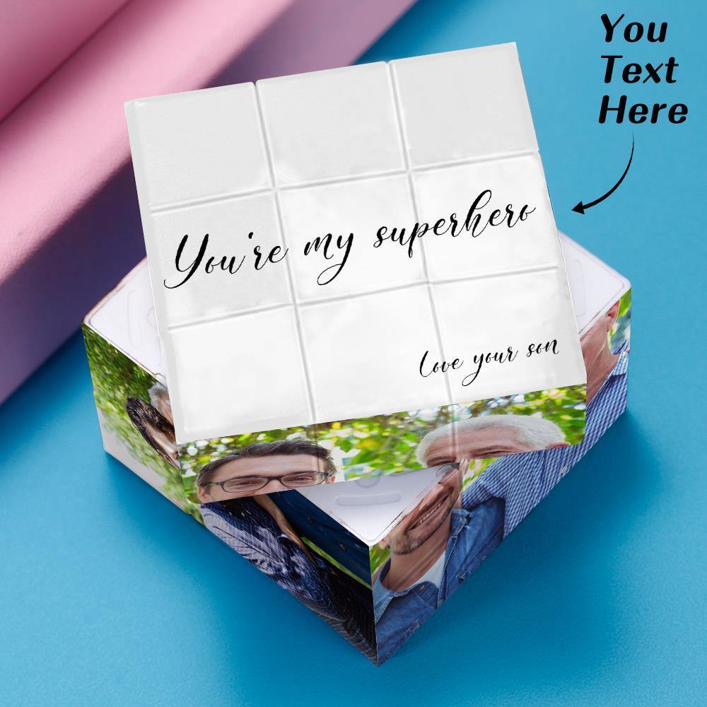 Father's Day Gifts - Custom Photo and Name Rubic's Cube Perfect Gift