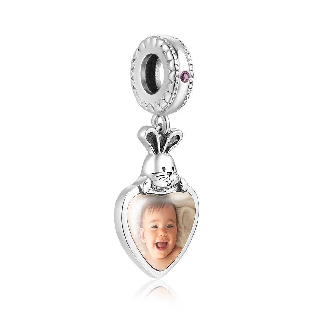 Photo Charm Heart Dangle with Soufeel Crystal Platinum Plated