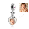 Photo Charm Heart Dangle with Soufeel Crystal Platinum Plated