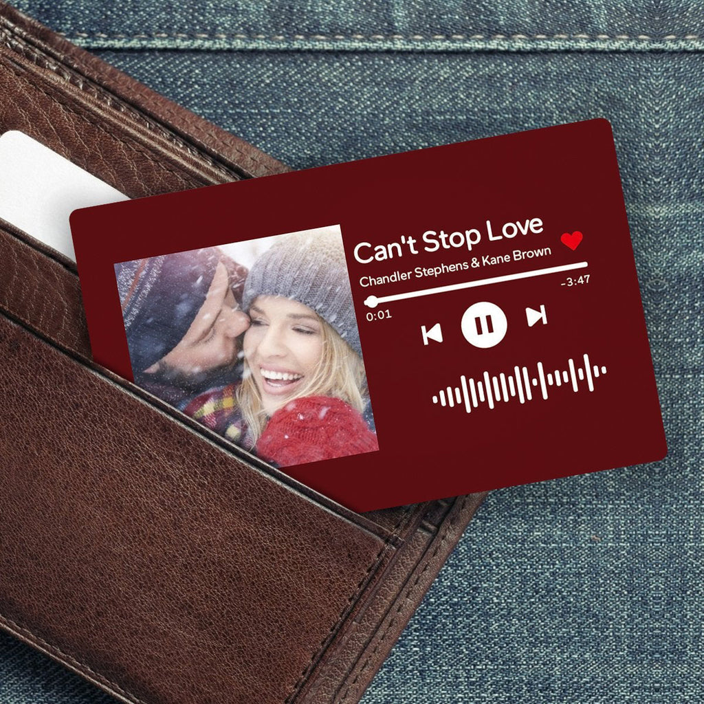 Scannable Music Code Photo Wallet Insert Card Gifts