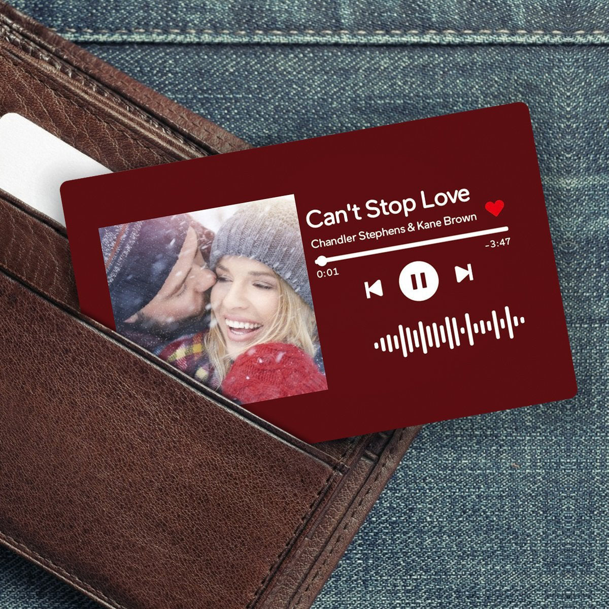 Scannable Music Code Photo Wallet Insert Card Gifts