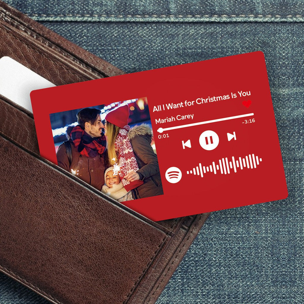 Custom Scannable Spotify Code Photo Wallet Insert Card