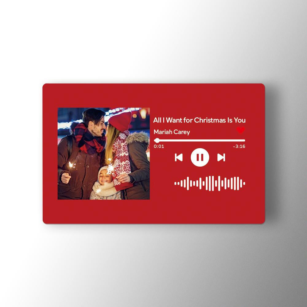 Custom Scannable Music Code Photo Wallet Insert Card