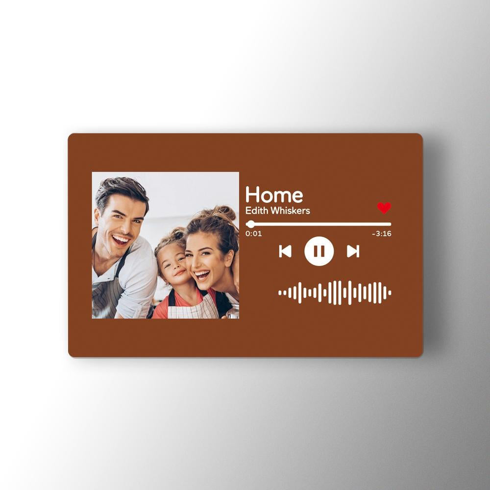 Scannable Music Code Photo Wallet Insert Card Gifts for Family