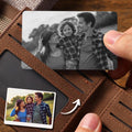 Custom Photo Wallet Insert Card Black