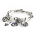 Eye of the Devil Photo Charm Bangle Set Of 4