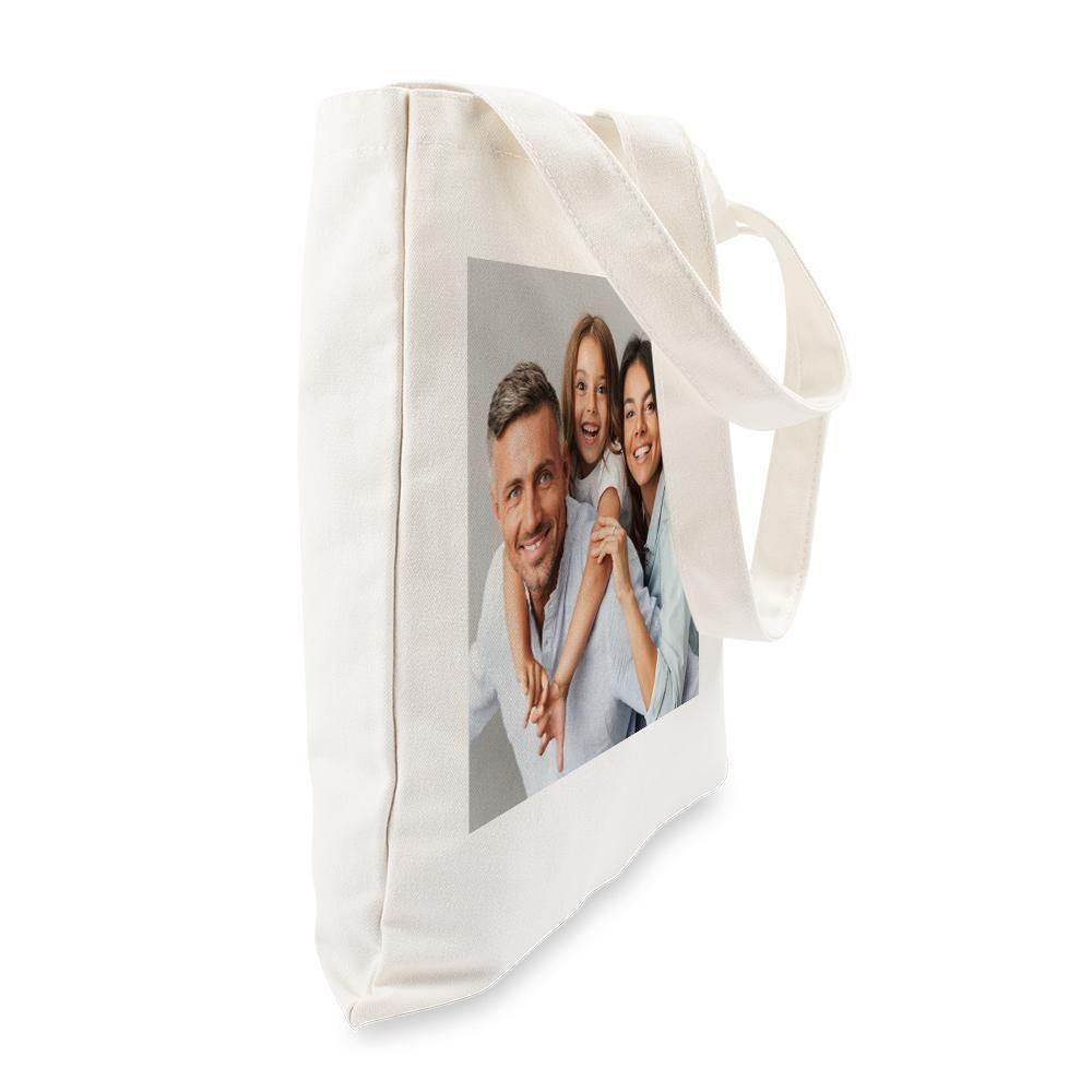 Custom Photo Canvas Bag Happy Family
