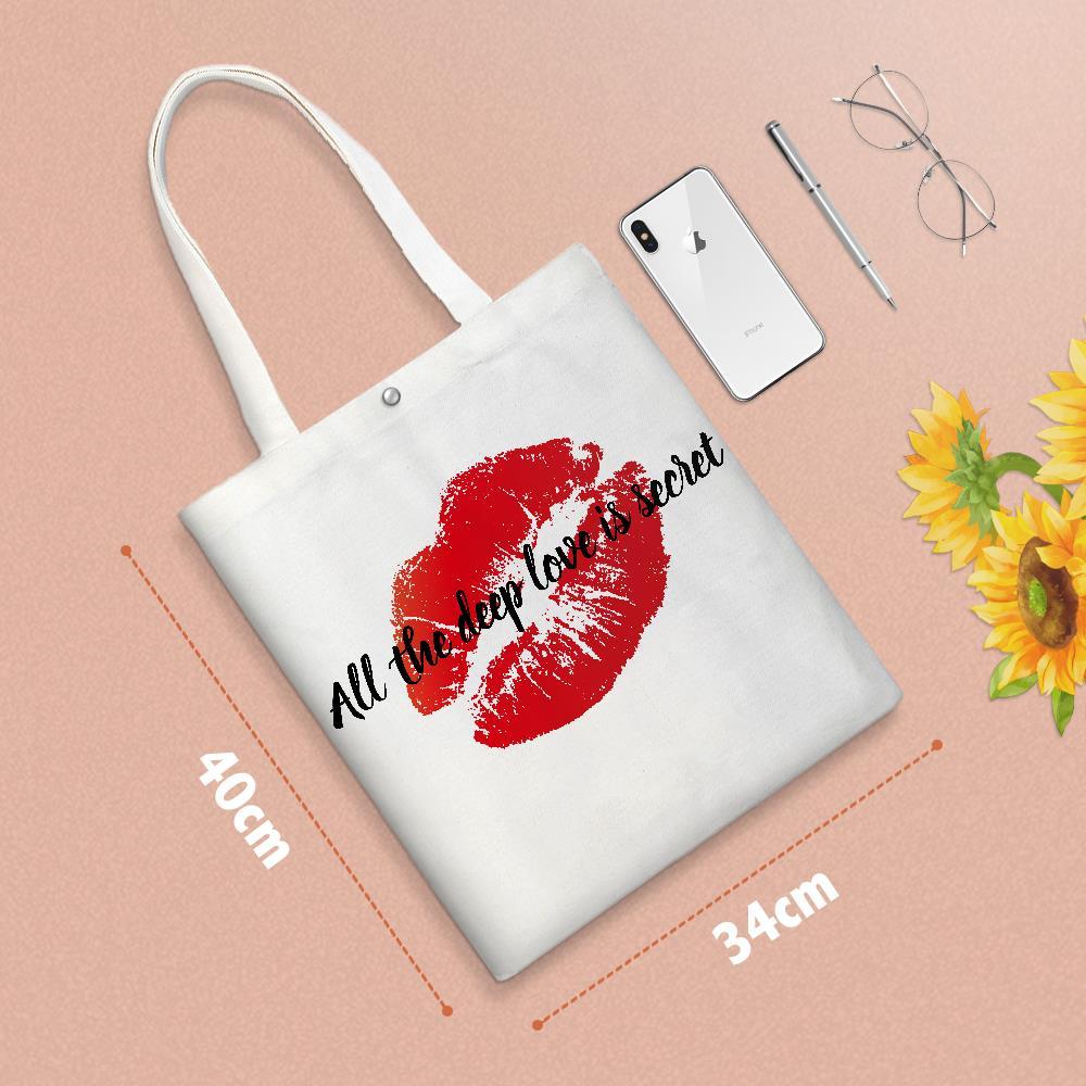 Custom Engraved Hand Bags Shoulder Bag Gifts Lips Theme