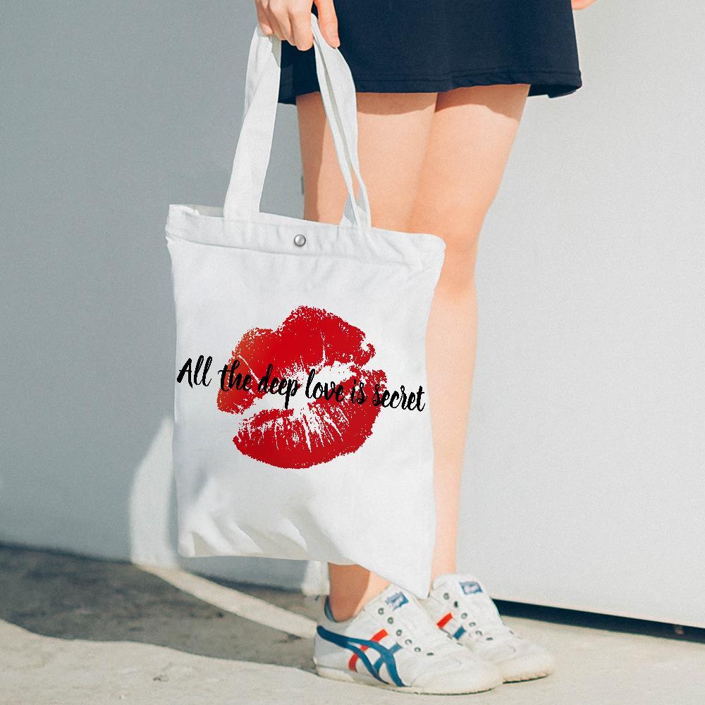 Custom Engraved Hand Bags Shoulder Bag Gifts Lips Theme