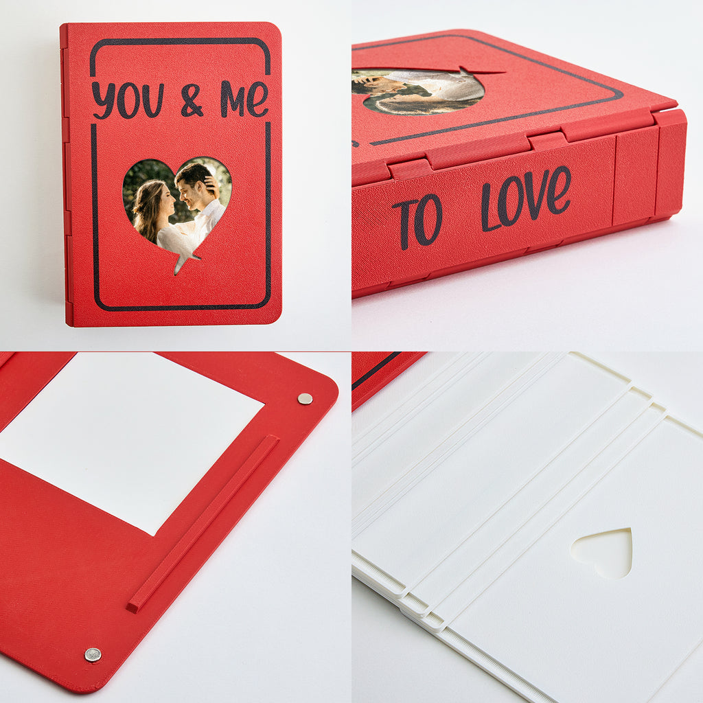 Custom Photo Album with 3D Printing Photo Books with Custom Covers and Spines Expandable Design
