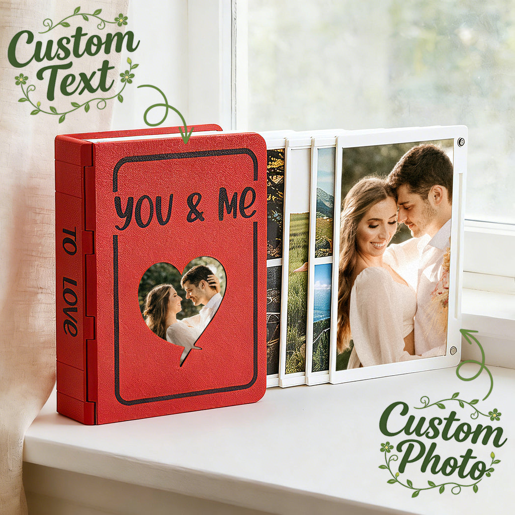 Custom Photo Album with 3D Printing Photo Books with Custom Covers and Spines Expandable Design