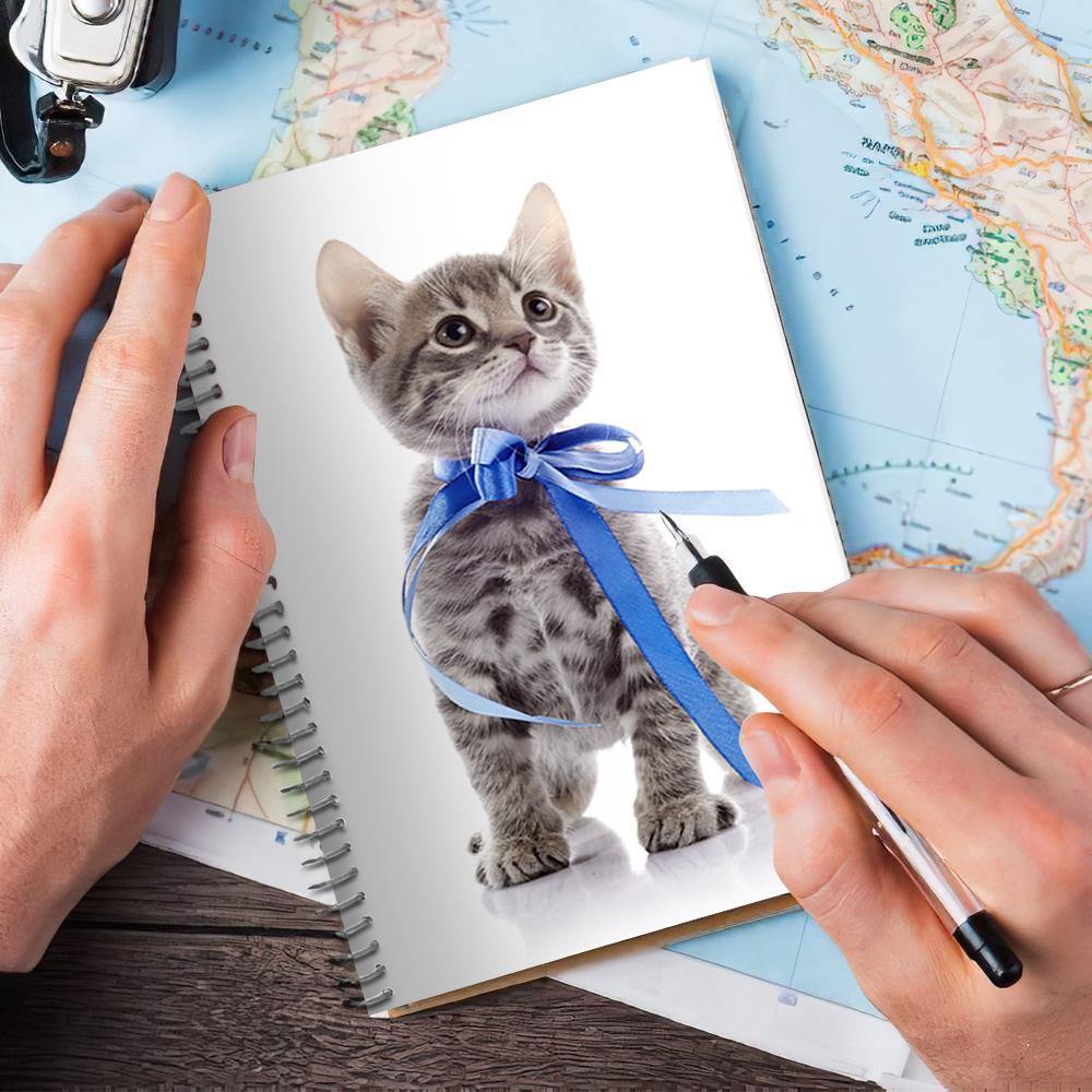 Photo Spiral Notebook Ruled Line Cat Theme-14*21CM