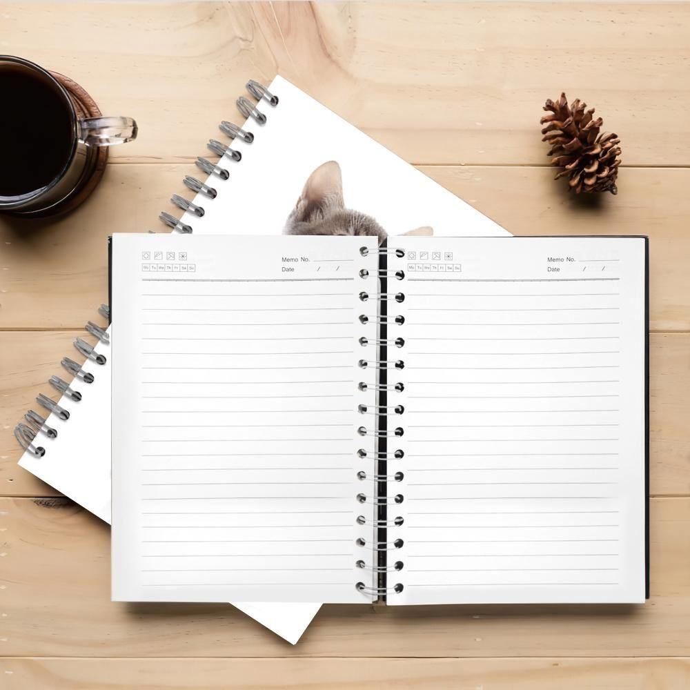 Photo Spiral Notebook Ruled Line Cat Theme-14*21CM