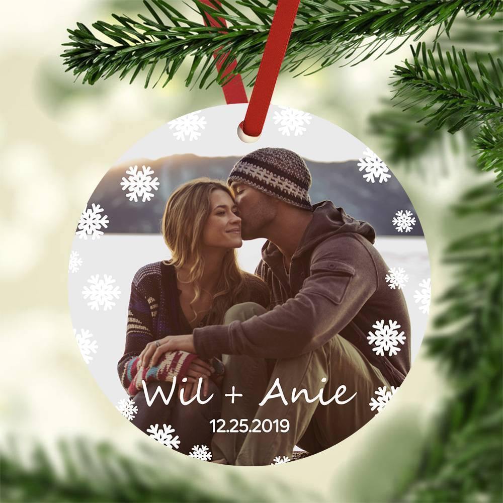 Custom Photo Ornament with Engraving, Keepsake Christmas Gifts