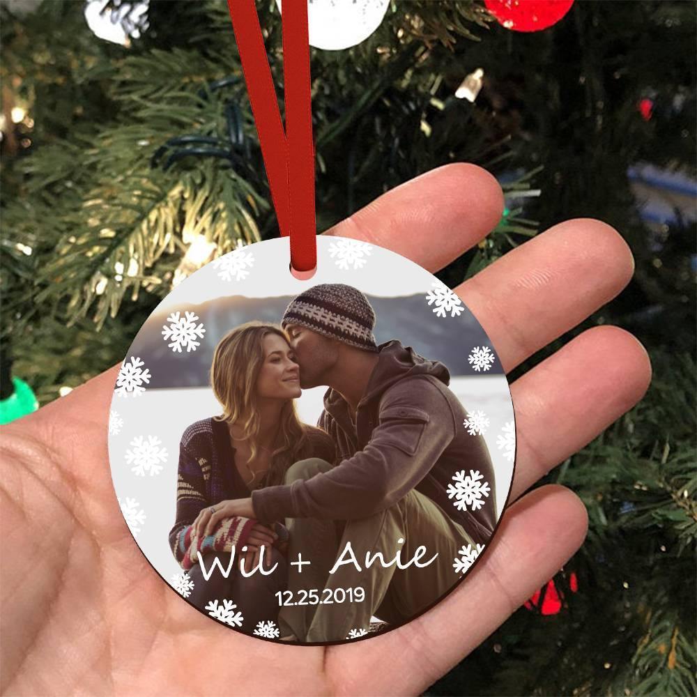 Custom Photo Ornament with Engraving, Keepsake Christmas Gifts