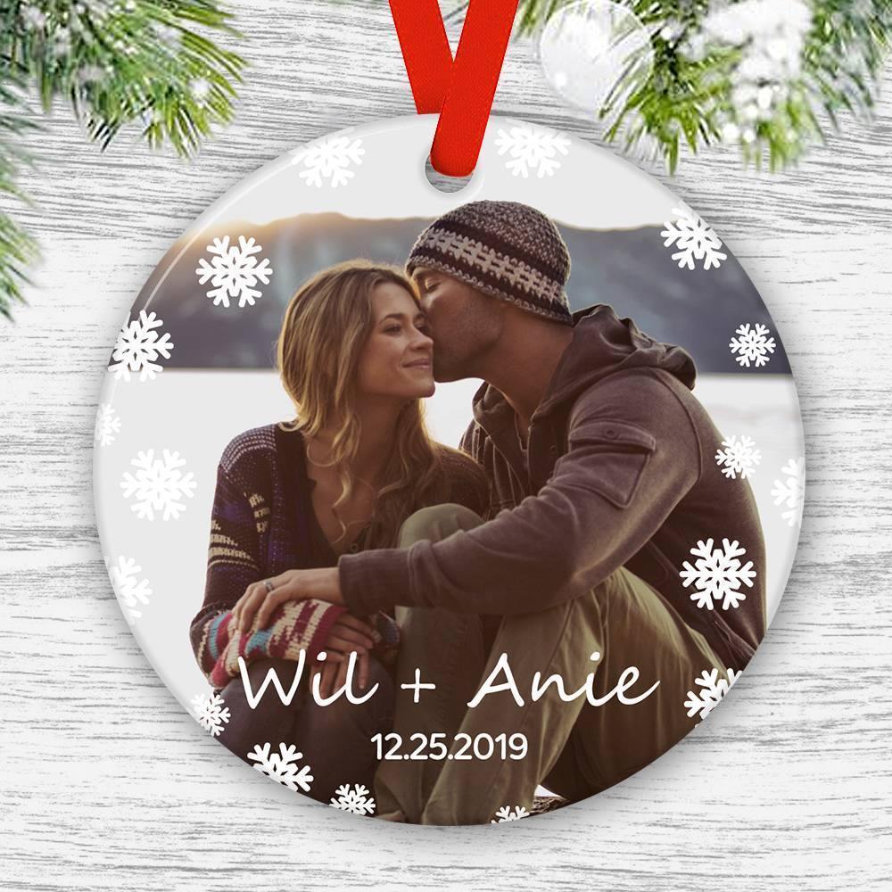 Custom Photo Ornament with Engraving, Keepsake Christmas Gifts