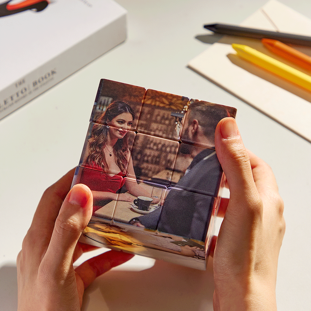 Custom Photo Cube Creative Pen Holder Makeup Brush Holder Home Gifts