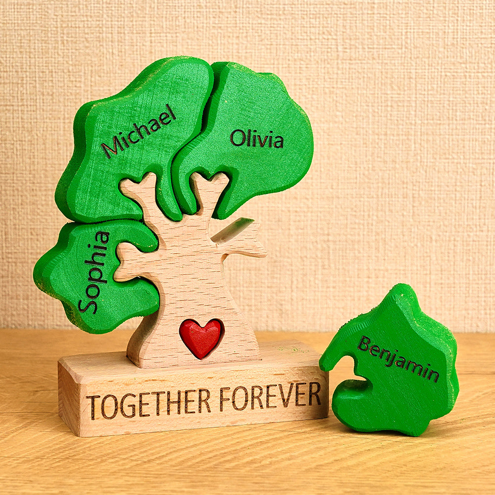 Personalized Wooden Family Tree Puzzle Mother's Day Gifts Custom Names Home Decor House Warming Gifts For Family