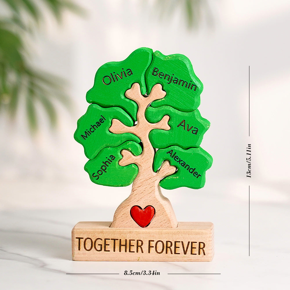 Personalized Wooden Family Tree Puzzle Mother's Day Gifts Custom Names Home Decor House Warming Gifts For Family