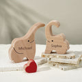 Personalized Mother's Day Wooden Family Elephant Puzzle Gift Custom Names Home Decor House Warming Gifts