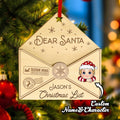 Personalized 3D Letter To Santa Wooden Ornament Christmas Gift For Little Ones