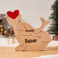 Custom Names Wooden Dolphins Family Puzzle Home Decor Mother's Day Gifts
