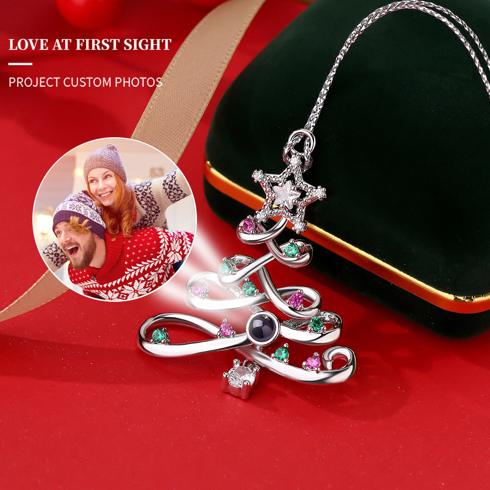 Personalized Photo Projection Ornaments Snowflake Christmas Gifts
